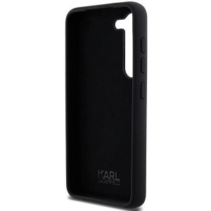 Karl Lagerfeld Silicone Ikonik Metal Pin tok Samsung Galaxy S23+ - fekete