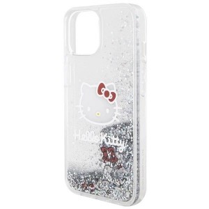 Hello Kitty Liquid Glitter Charms Kitty Head tok iPhone 14-hez - ezüst