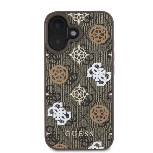 Guess PU 4G Peony MagSafe tok iPhone 16 barna