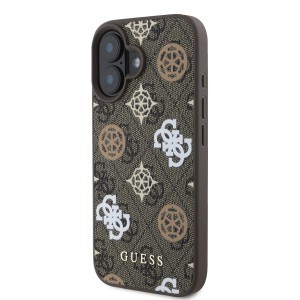 Guess PU 4G Peony MagSafe tok iPhone 16 barna