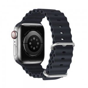 DUX DUCIS OCEAN WAVE szilikon szíj Apple Watch 42 / 44 / 45 mm grafit