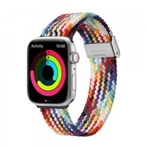 DUX DUCIS Mixture II nyújtható fonott szíj Apple Watch 38 / 40 / 41 mm szivárvány