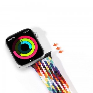 DUX DUCIS Mixture II nyújtható fonott szíj Apple Watch 38 / 40 / 41 mm szivárvány