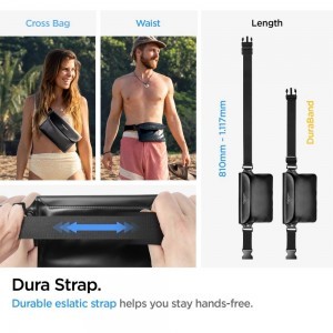  Spigen A621 Fekete Aqua Shield vízálló derék táska + lebegő tok-3