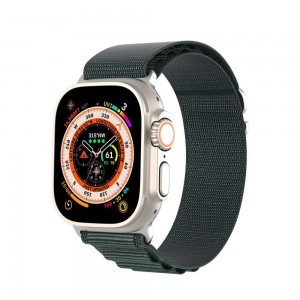 DUX DUCIS GS nylon szíj Apple Watch 42/44/45/49 mm olíva