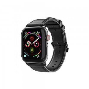 DUX DUCIS YA valódi bőrszíj Apple Watch 38/40/41 mm fekete