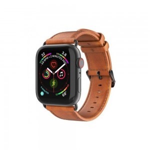 DUX DUCIS YA valódi bőrszíj Apple Watch 38 / 40 / 41 mm-es órához barna