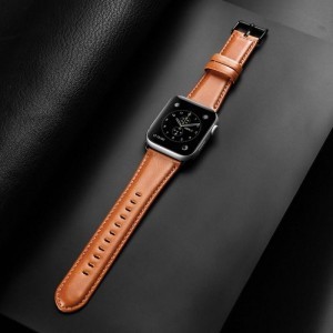 DUX DUCIS YA valódi bőrszíj Apple Watch 38 / 40 / 41 mm-es órához barna