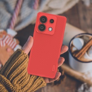 Nillkin Super Frosted PRO hátlapi tok Xiaomi Redmi Note 13 Pro 5G/Poco X6 5G Piros