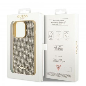 GUESS tok iPhone 14 Pro Max GUHCP14XPMSDGSD (Disco Script Metal) arany tok