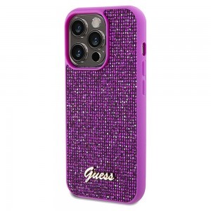 GUESS tok iPhone 14 Pro Max GUHCP14XPMSDGSF (Disco Script Metal) fukszia tok