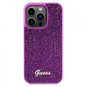 GUESS tok iPhone 14 Pro Max GUHCP14XPMSDGSF (Disco Script Metal) fukszia tok