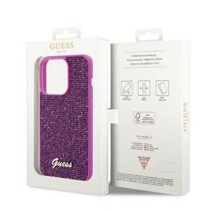 GUESS tok iPhone 14 Pro Max GUHCP14XPMSDGSF (Disco Script Metal) fukszia tok