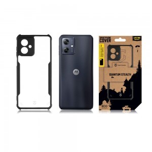 Tactical Quantum Stealth tok Motorola Moto G54 5G/Power Edition Átlátszó/Fekete