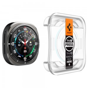 Edzett üveg Spigen Glas.TR „EZ-FIT” 2-PACK Galaxy Watch Ultra (47 mm) átlátszó üvegfólia