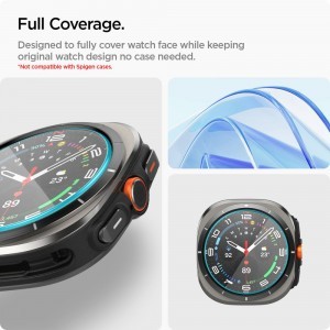 Edzett üveg Spigen Glas.TR „EZ-FIT” 2-PACK Galaxy Watch Ultra (47 mm) átlátszó üvegfólia