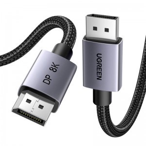DisplayPort 1.4 Kábel Ugreen DP120, 8K 60Hz, 32.4Gbps, 2m (fekete)-1