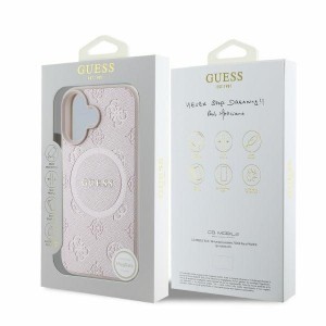 Original Guess Saffiano Peony Classic Logo MagSafe tok GUHMP16SPSAPSMEP iPhone 16 pink