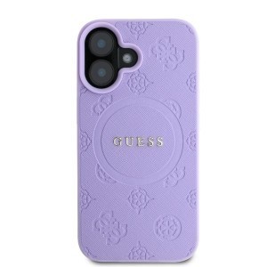 Original tok GUESS keménytok Saffiano Peony Classic Logo MagSafe GUHMP16SPSAPSMEU iPhone 16 lila