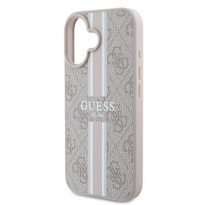 Original Case GUESS keménytok 4G Nyomtatott Csíkos MagSafe GUHMP16SP4RPSP iPhone 16 rózsaszín tok