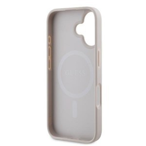 Original Case GUESS keménytok 4G Nyomtatott Csíkos MagSafe GUHMP16SP4RPSP iPhone 16 rózsaszín tok