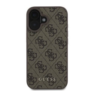 Original Case GUESS merev tok 4G Classic GUHCP16SG4GFBR iPhone 16 barna tok