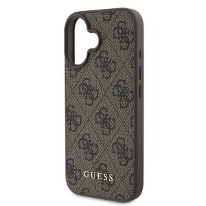 Original Case GUESS merev tok 4G Classic GUHCP16SG4GFBR iPhone 16 barna tok