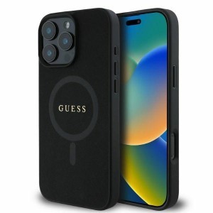 Original Case GUESS hardcase Saffiano Classic Logo MagSafe GUHMP16LPSAHMCK tok iPhone 16 Pro black