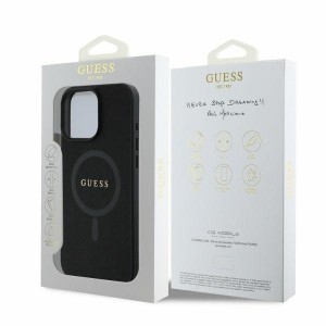 Original Case GUESS hardcase Saffiano Classic Logo MagSafe GUHMP16LPSAHMCK tok iPhone 16 Pro black