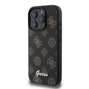 Original Case GUESS hardcase Peony Script MagSafe GUHMP16LPGPYSK tok iPhone 16 Pro fekete