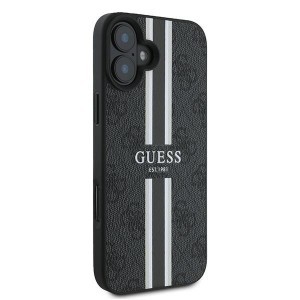 Original Guess védőtok hardcase 4G Printed Stripes MagSafe GUHMP16MP4RPSK iPhone 16 Plus fekete tok