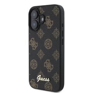 Original Case GUESS keménytok Peony Script MagSafe GUHMP16SPGPYSK iPhone 16 tok fekete