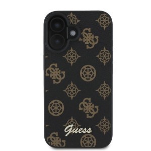 Original Case GUESS keménytok Peony Script MagSafe GUHMP16SPGPYSK iPhone 16 tok fekete