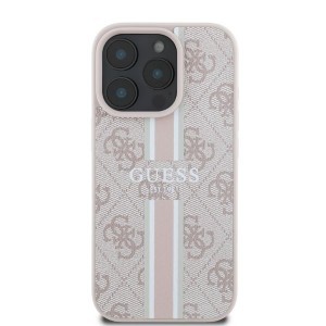 Original Case GUESS hardcase 4G Printed Stripes MagSafe GUHMP16LP4RPSP iPhone 16 Pro tok rózsaszín