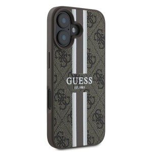 Original Case GUESS keménytok 4G Printed Stripes MagSafe GUHMP16XP4RPSW iPhone 16 Pro Max barna tok