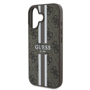 Original Case GUESS keménytok 4G Printed Stripes MagSafe GUHMP16XP4RPSW iPhone 16 Pro Max barna tok