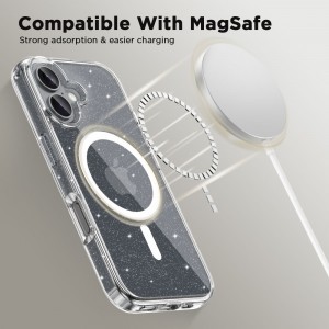 TECH-PROTECT FLEXAIR HYBRID MAGSAFE IPHONE 16 GLITTER tok