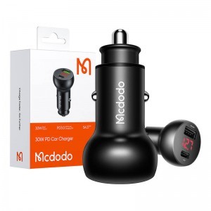 Mcdodo gyors autós töltő CC-6810, USB-A + USB-C, 30W