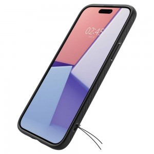 SPIGEN Liquid Air tok iPhone 16 Plus-hoz, matt fekete