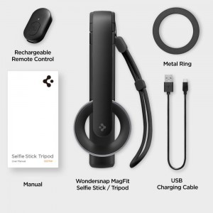 Spigen S571w Magsafe Bluetooth Selfie Bot Tripod Fekete-11