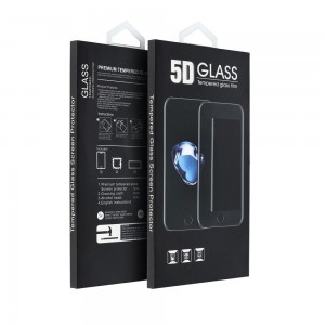 iPhone 16 Pro 5D Full Glue Tempered Glass kijelzővédő üvegfólia fekete kerettel