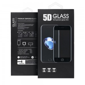 iPhone 16 Pro 5D Full Glue Tempered Glass kijelzővédő üvegfólia fekete kerettel