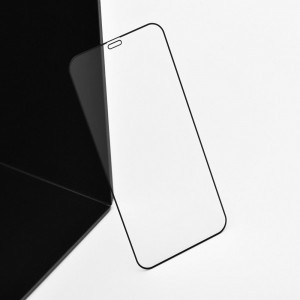 iPhone 16 Pro 5D Full Glue Tempered Glass kijelzővédő üvegfólia fekete kerettel