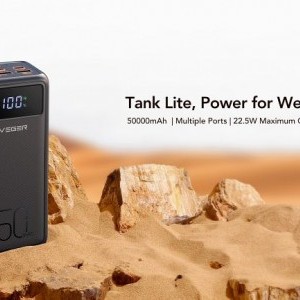 VEGER powerbank 50 000 mAh PD QC3.0 5A 22,5W Tank Lite (W5001) fekete-18