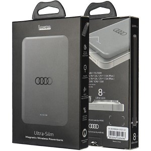 Powerbank Audi Big Logo MagSafe induktív 15W 5000mAh - szürke-5