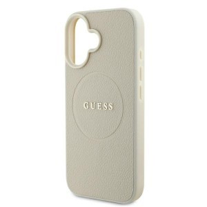 GUESS kemény tok Grained Gold Ring MagSafe GUHMP16SPGHSMME iPhone 16-hoz, bézs