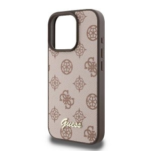 Original Case GUESS keménytok Peony Script MagSafe GUHMP16XPGPYSW az iPhone 16 Pro Max-hoz barna