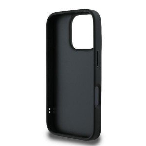 Original Case GUESS Steppelt Fém Logó GUHCP16LPSQSQSK iPhone 16 Pro tok fekete