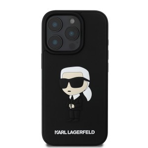 Karl Lagerfeld 3D Rubber Ikonik tok iPhone 16 Pro Black