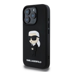 Karl Lagerfeld 3D Rubber Ikonik tok iPhone 16 Pro Black